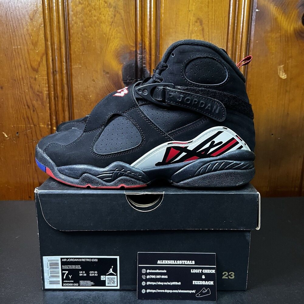 Jordan 8 Retro Playoff 2023 (305368-062) Size 7y Gradeschool OG Box Used Lightly